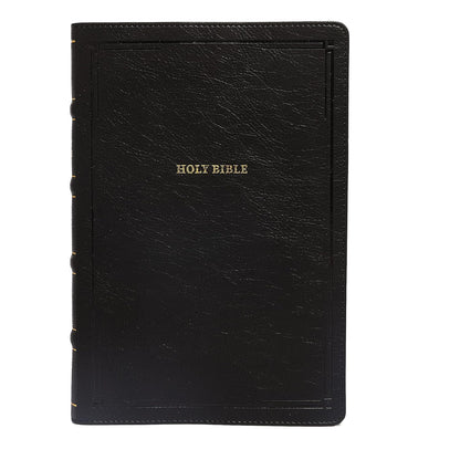 NKJV, Deluxe End-of-Verse Reference Bible, Personal Size Large Print, Leathersoft, Black, Red Letter, Comfort Print: Holy Bible