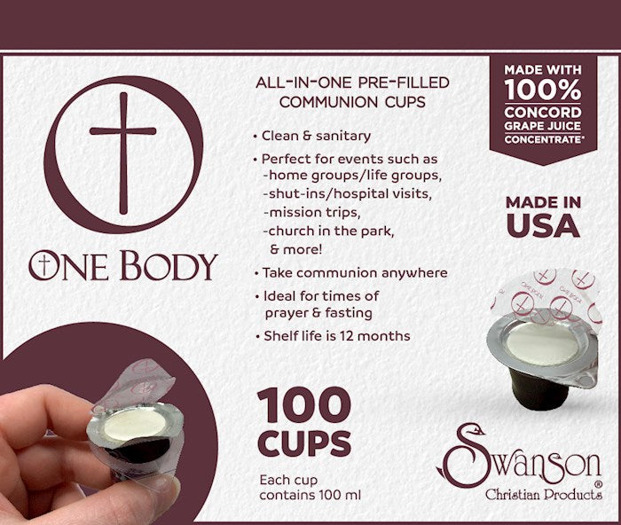 Communion-One Body Prefilled Juice/Wafer (Box Of 100)