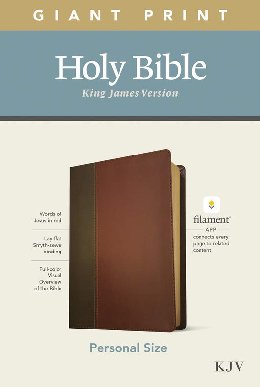 KJV Personal Size Giant Print Bible, Filament Enabled, Brown