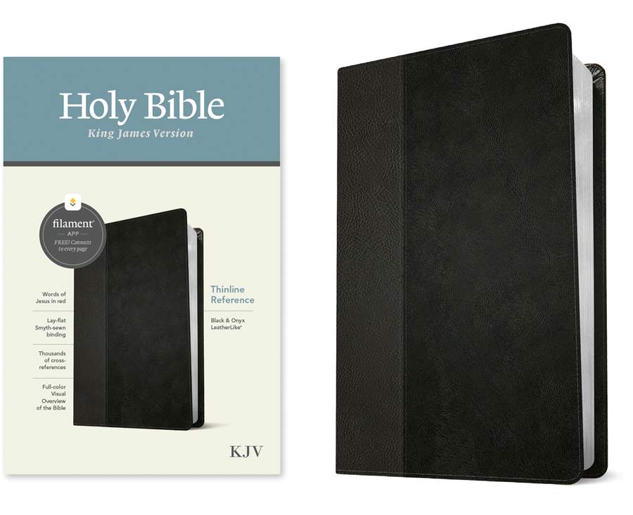 KJV Thinline Reference Bible, Filament Enabled, Black/Onyx