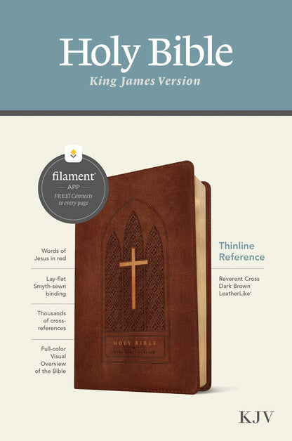 KJV Thinline Reference Bible, Filament Enabled, Brown