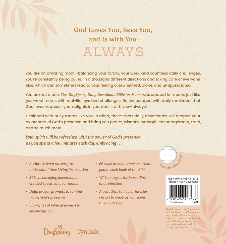 DaySpring Daily Devotional Bible for Moms, NLT