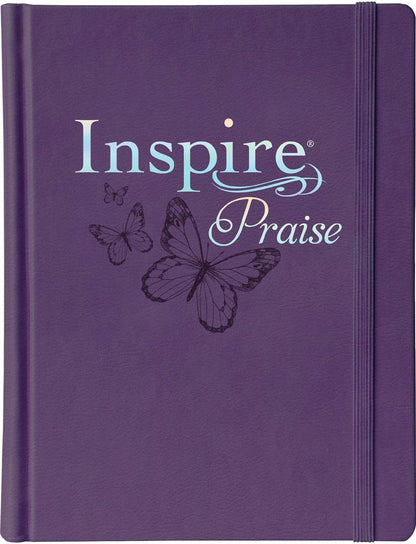 Inspire PRAISE Bible NLT, Filament Enabled, LeatherLike Hardcover, Purple