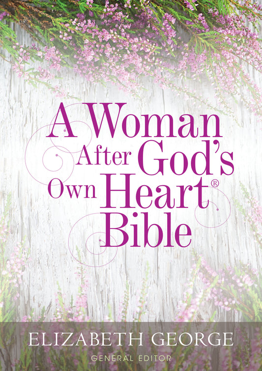 Biblia para una mujer conforme al corazón de Dios, NKJV Deep Rose Aspecto de cuero suave