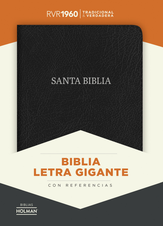Biblia Reina Valera 1960 Letra Gigante. Piel fabricada, negro / Giant Print Bible RVR 1960. Bonded Leather, Black (Spanish Edition)