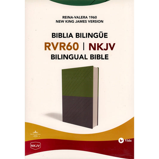 Biblia bilingue Reina Valera 1960 / NKJV, Leathersoft, Azul y Verde / Spanish Bilingual Bible Reina Valera 1960 / NKJV, Leathersoft, Blue and Green (Spanish Edition)