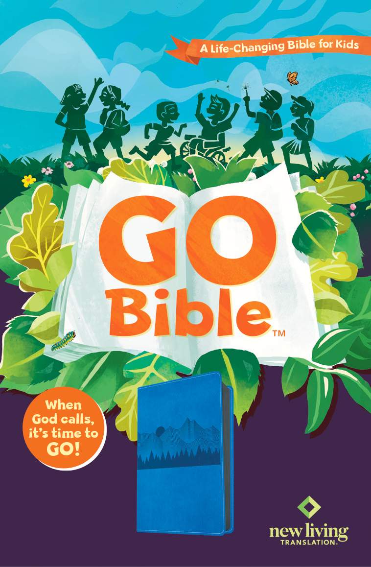 NLT Go Bible for Kids (LeatherLike, Blue Mountains)