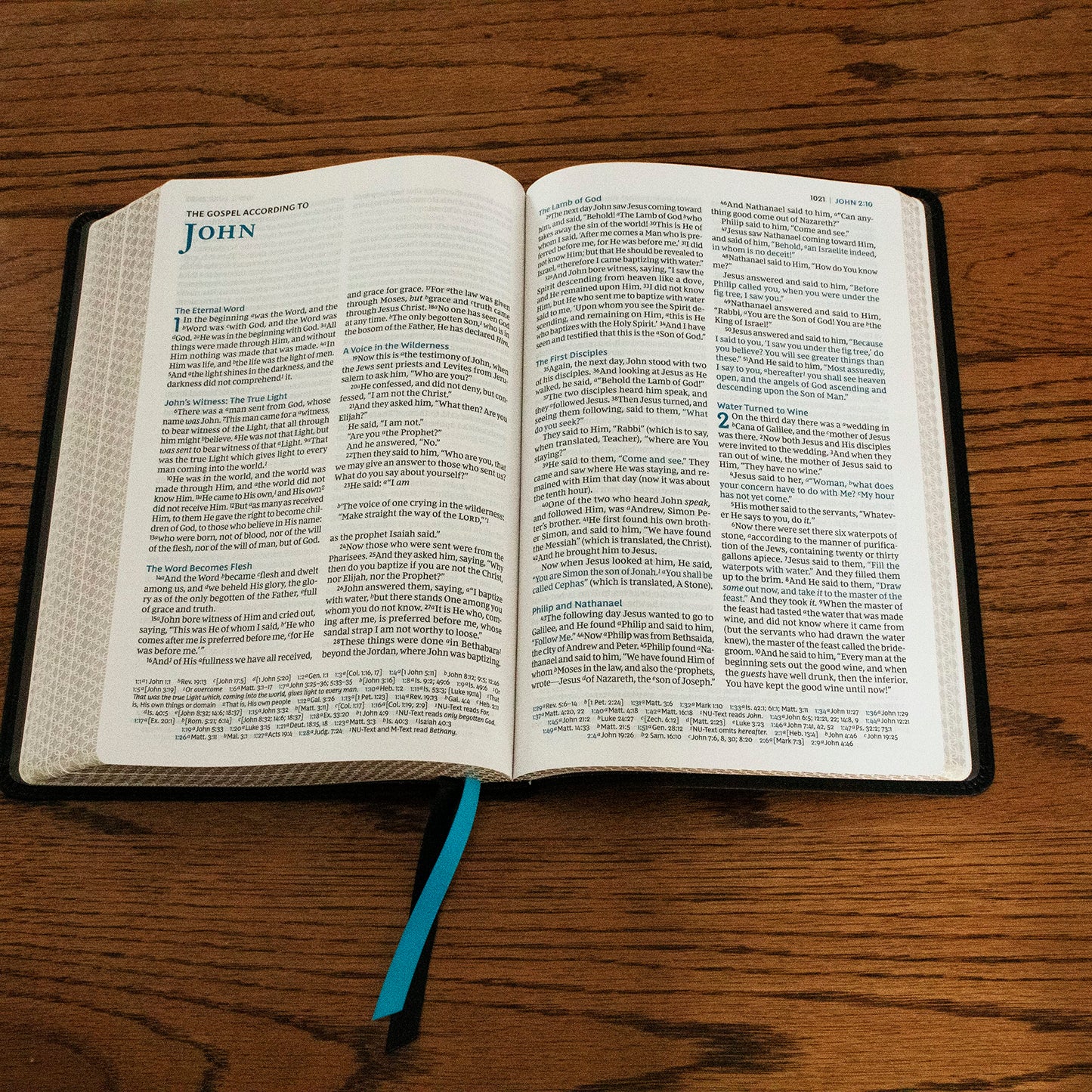 NKJV, Large Print Thinline Reference Bible, Blue Letter, Maclaren Series