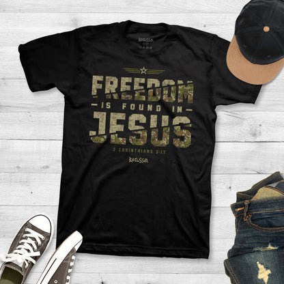 Kerusso Christian T-Shirt Freedom In Jesus 2 Corinthians 3:17