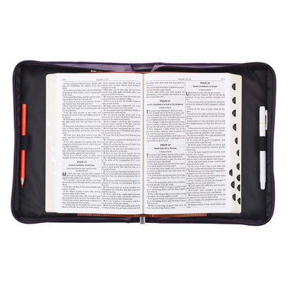 Funda para Biblias Fe, Morado – Hebreos 11:1