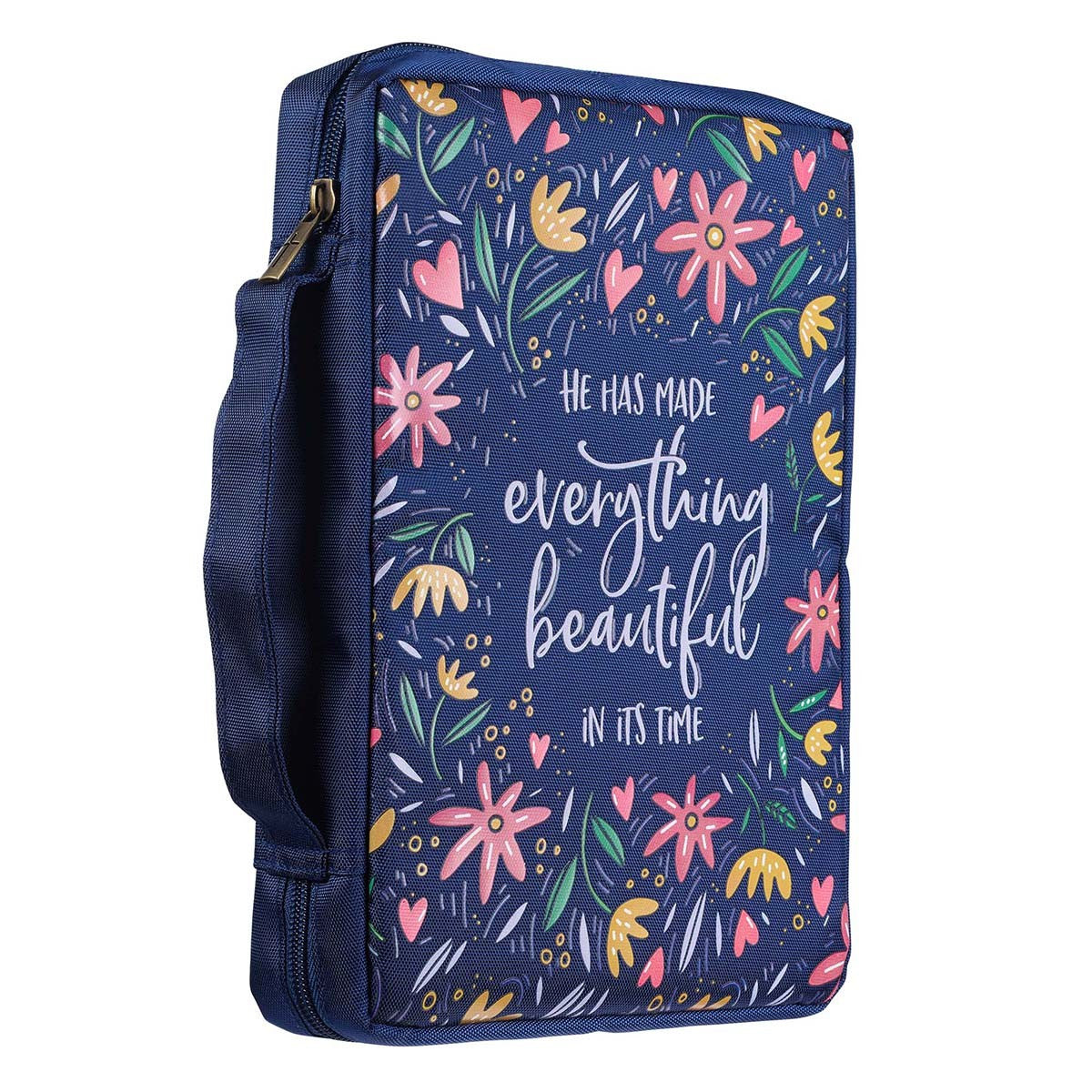 He Has Made Everything Beautiful Navy Floral Value Bible Cover - Ecclesiastes 3:11