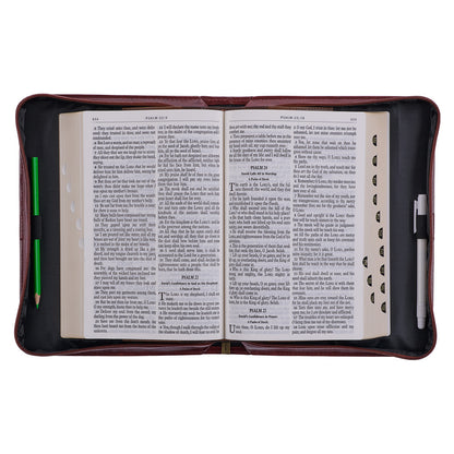 Hope and a Future Chestnut Brown Faux Leather Classic Bible Cover - Jeremiah 29:11