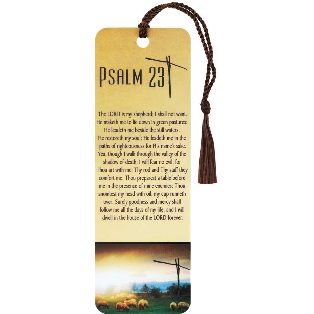 BOOKMARK-PSALM 23 TASSEL