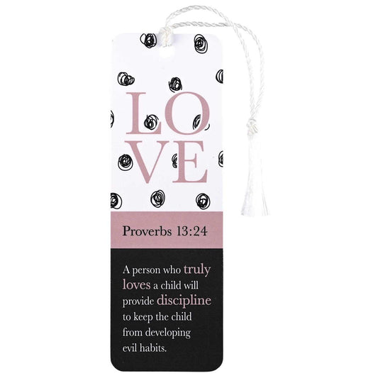 TASSEL BOOKMARK LOVE PROVERBS 13:24