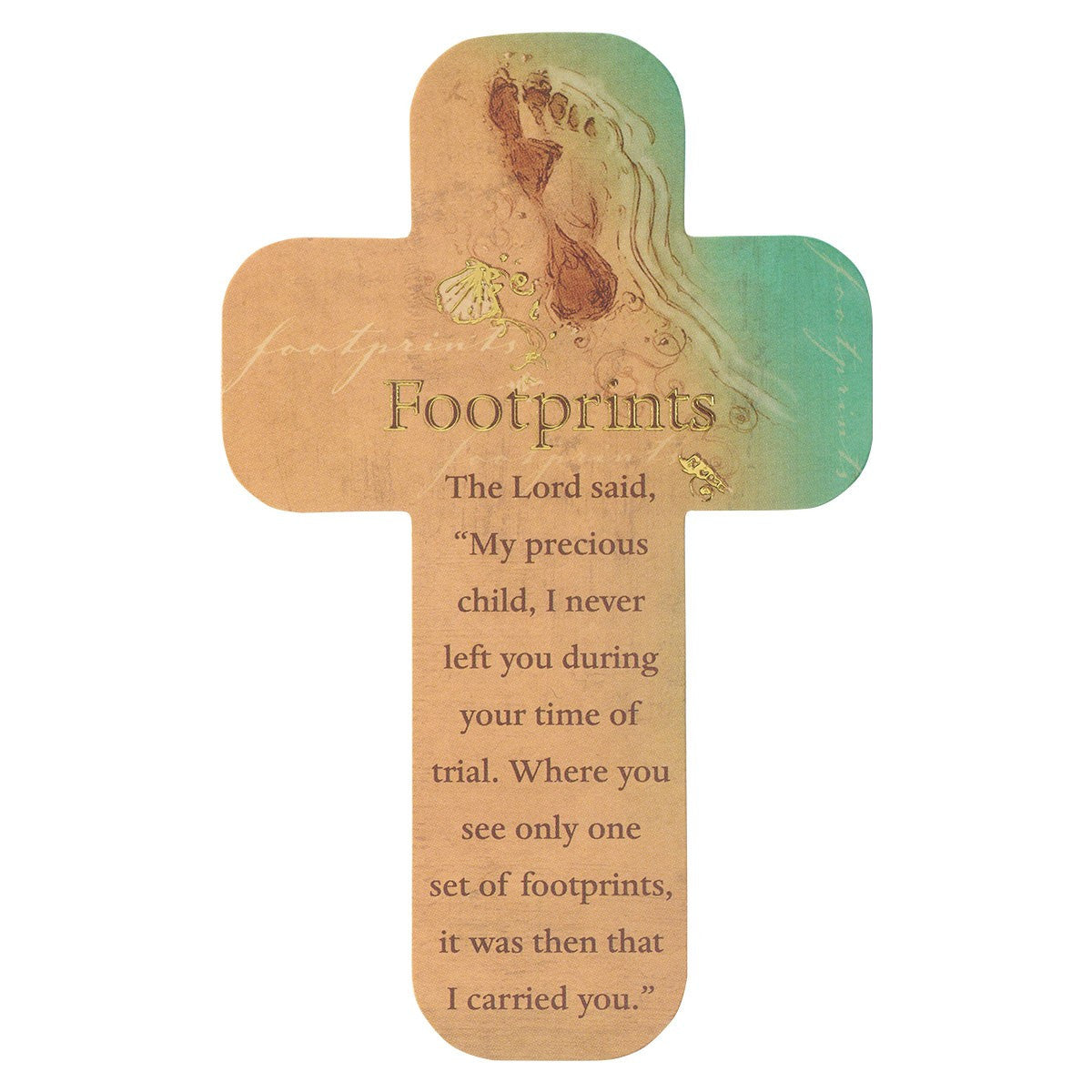 Footprints Cross Bookmark