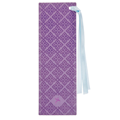 Strength and Dignity Hummingbird Purple Faux Leather Bookmark - Proverbs 31:25