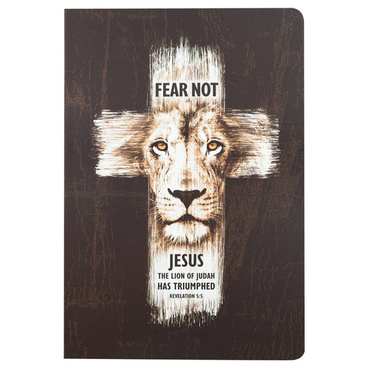 Kerusso Mens Paperback Journal Lion Cross