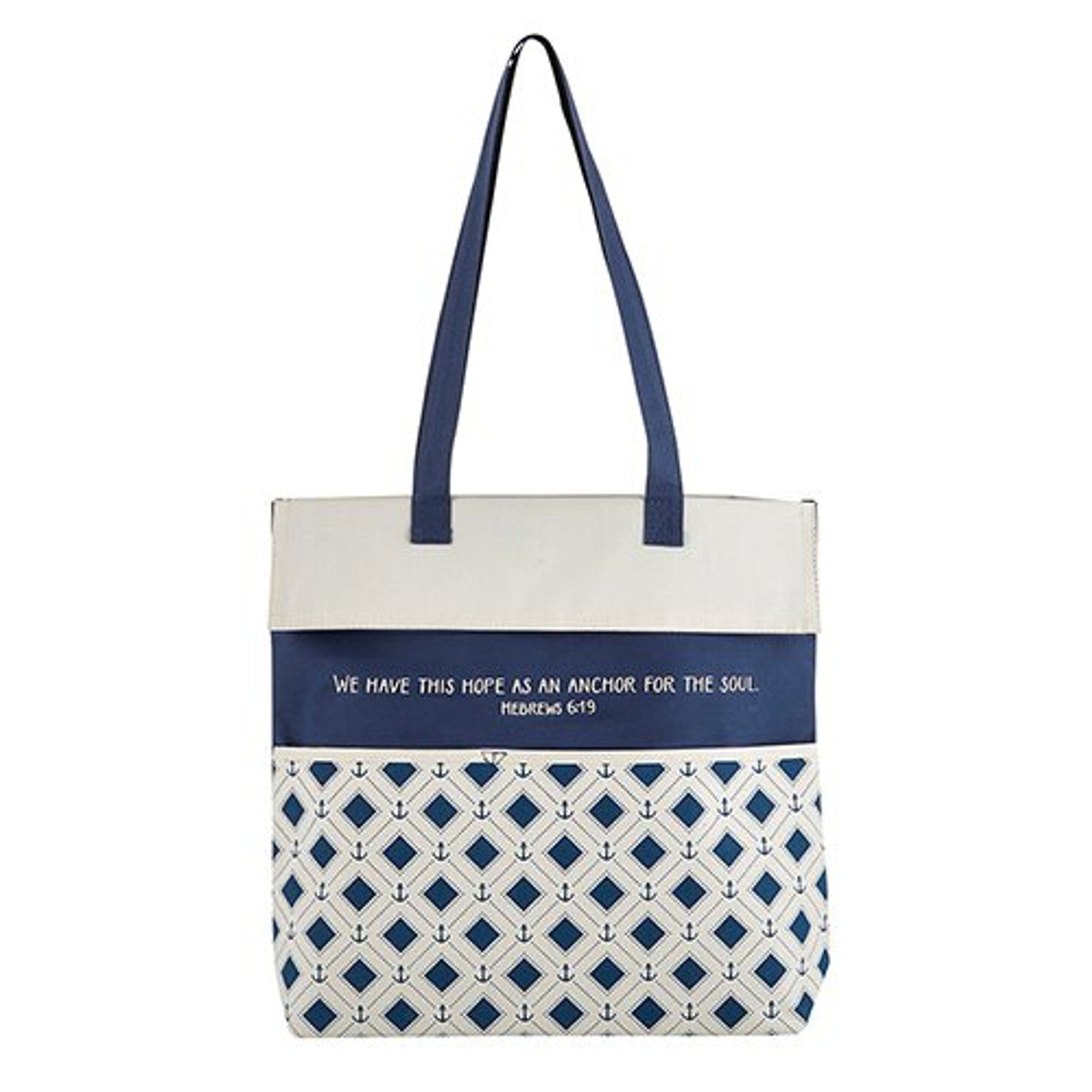 Anchor - Inspirational Tote Bag with Pockets