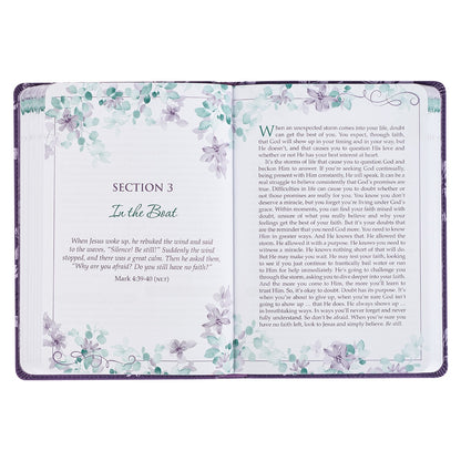 A Journey with Jesus Purple Faux Leather Devotional