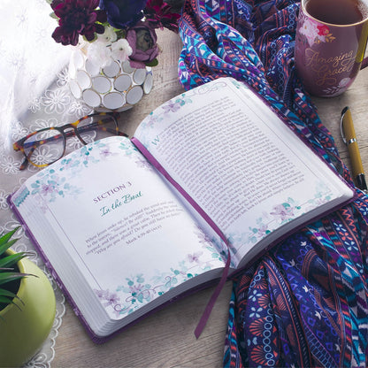 A Journey with Jesus Purple Faux Leather Devotional