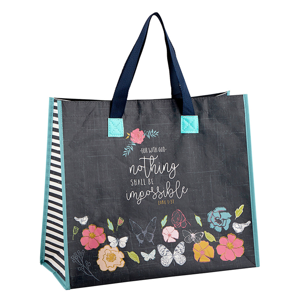 Large Laminated Tote Bag - Nothing Shall Be Impossible