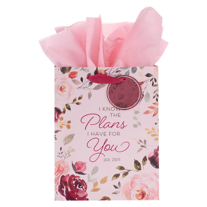 The Plans I Have for You Plum Floral Medium Gift Bag – Jeremiah 29:11