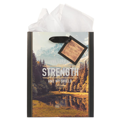 The LORD is My Strength Medium Gift Bag - Psalm 28:7