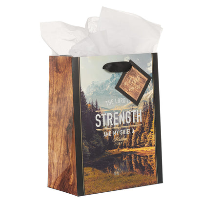 The LORD is My Strength Medium Gift Bag - Psalm 28:7