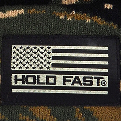 HOLD FAST Mens Watchman Beanie Camo Patch
