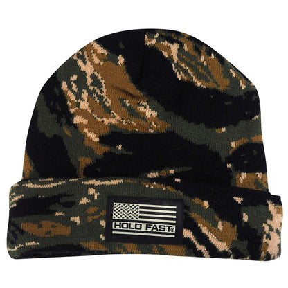 HOLD FAST Mens Watchman Beanie Camo Patch