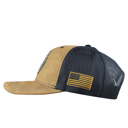 HOLD FAST Mens Cap Suede With Badge