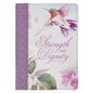 Strength & Dignity Hummingbird Purple Faux Leather Classic Journal with Zipper Closure - Proverbs 31:25