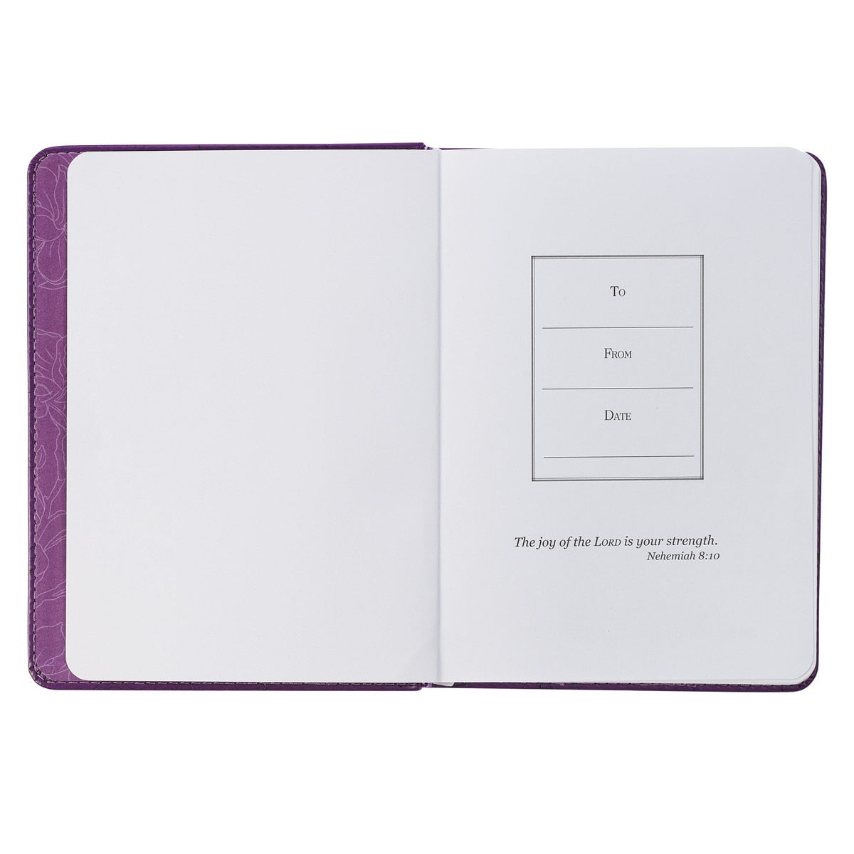 New Mercies Purple Floral Faux Leather Handy-sized Journal - Lamentations 3:22-23