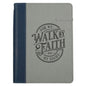 Walk By Faith Navy and Gray Classic Journal with Elastic Closure and Pen Holder - 2 Corinthians 5:7