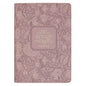 Strength and Dignity Dusty Purple Floral Faux Leather Classic Journal - Proverbs 31:25