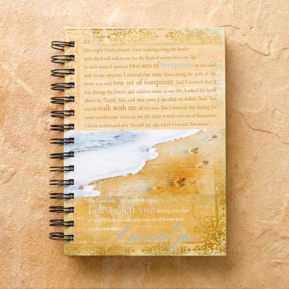 Footprints Large Hardcover Wirebound Journal