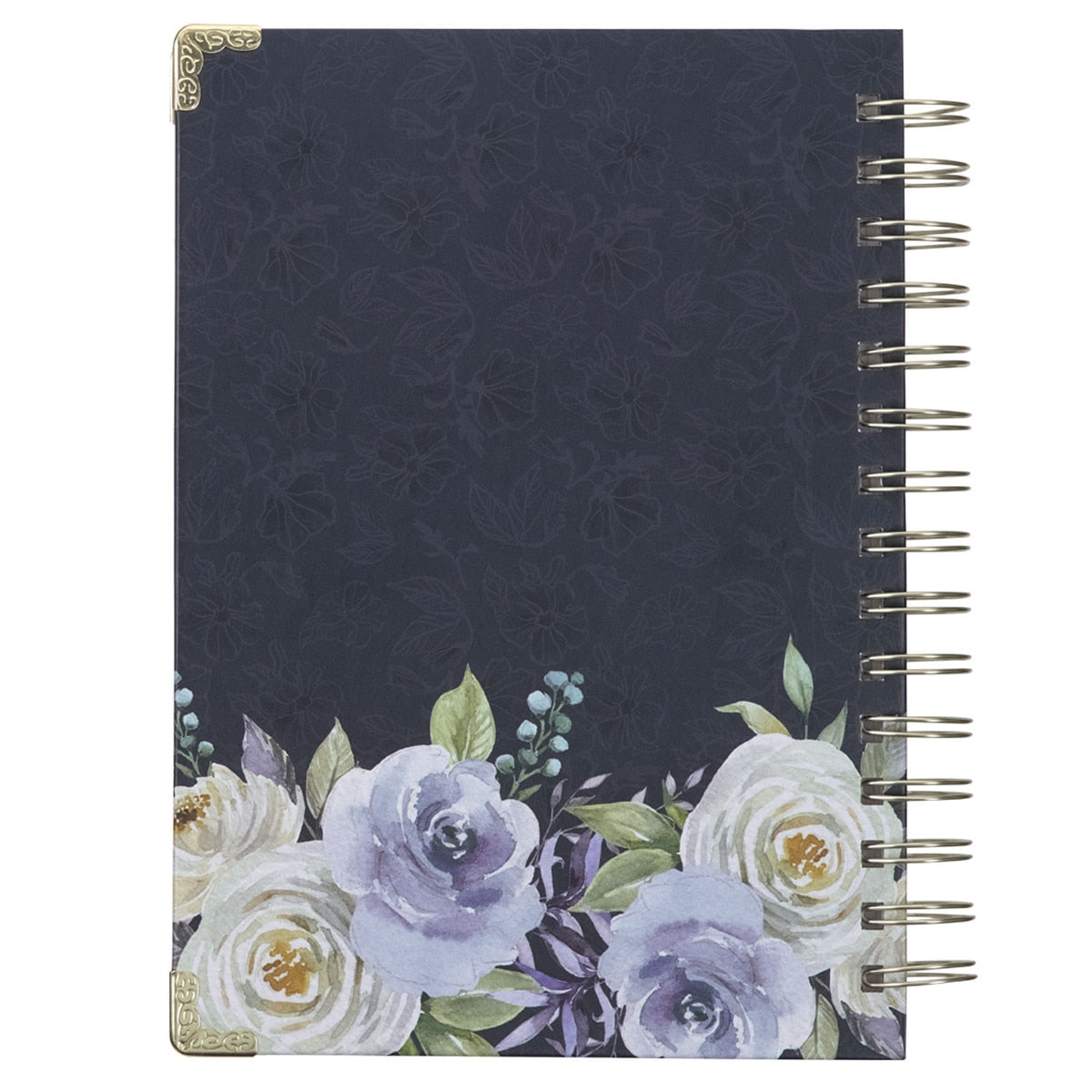 Strength & Dignity Indigo Rose Large Wirebound Journal - Proverbs 31:25