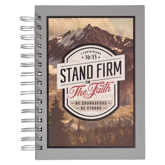 Stand Firm Mountain View Wirebound Journal - 1 Corinthians 16:13