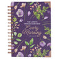 New Mercies Every Morning Purple Floral Wirebound Journal - Lamentations 3:22-23