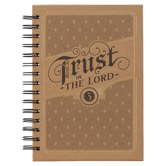 Trust in the Lord Cork-brown Large Wirebound Journal - Proverbs 3:5