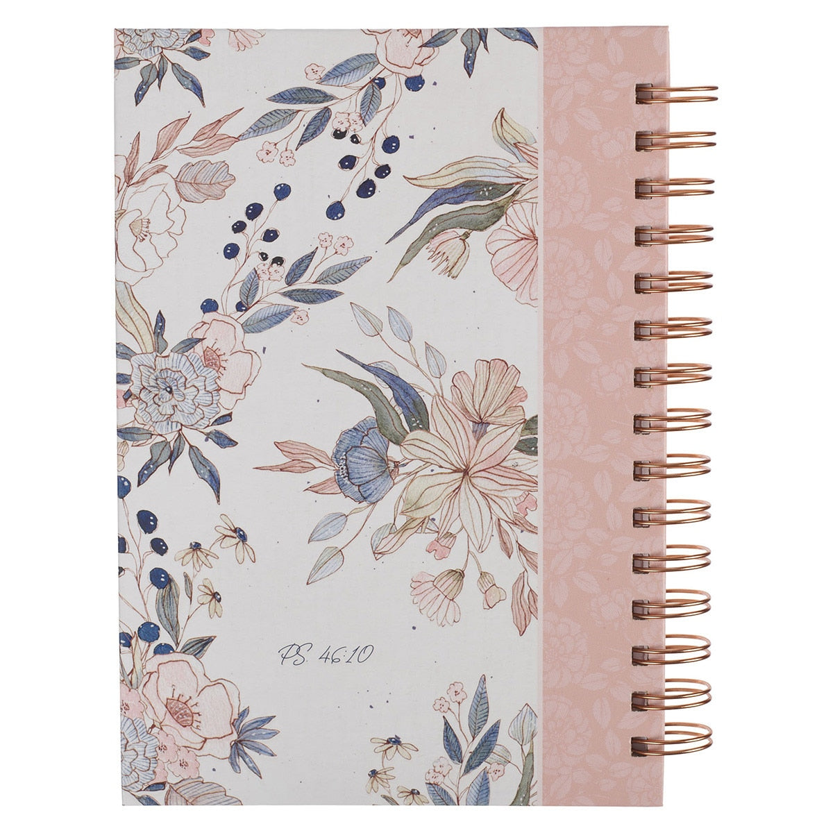 Be Still and Know Pink Floral Spiral-bound Journal - Psalm 46:10