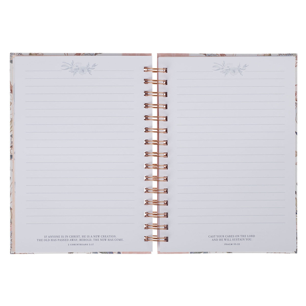 Be Still and Know Pink Floral Spiral-bound Journal - Psalm 46:10