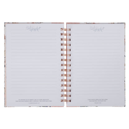 Be Still and Know Pink Floral Spiral-bound Journal - Psalm 46:10