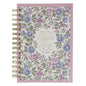 Be Still and Know Purple Floral Spiral Journal - Psalm 46:10