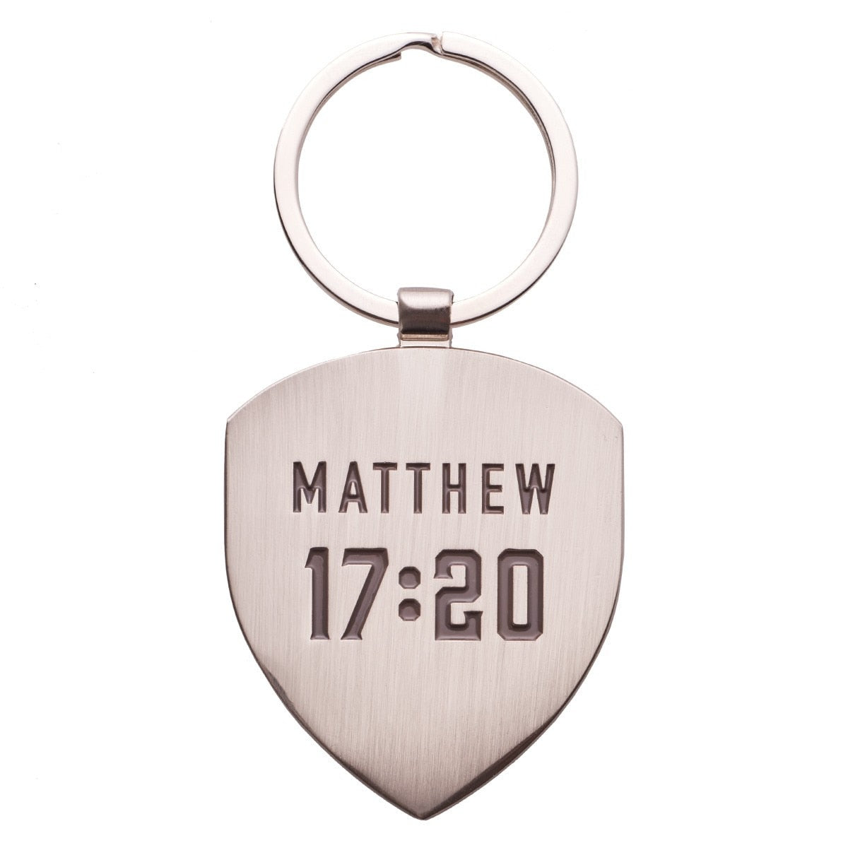 Faith Mountain Vista Metal Key Ring - Matthew 17:20