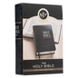 Black Faux Leather King James Version Pocket Bible with Zippered Closure