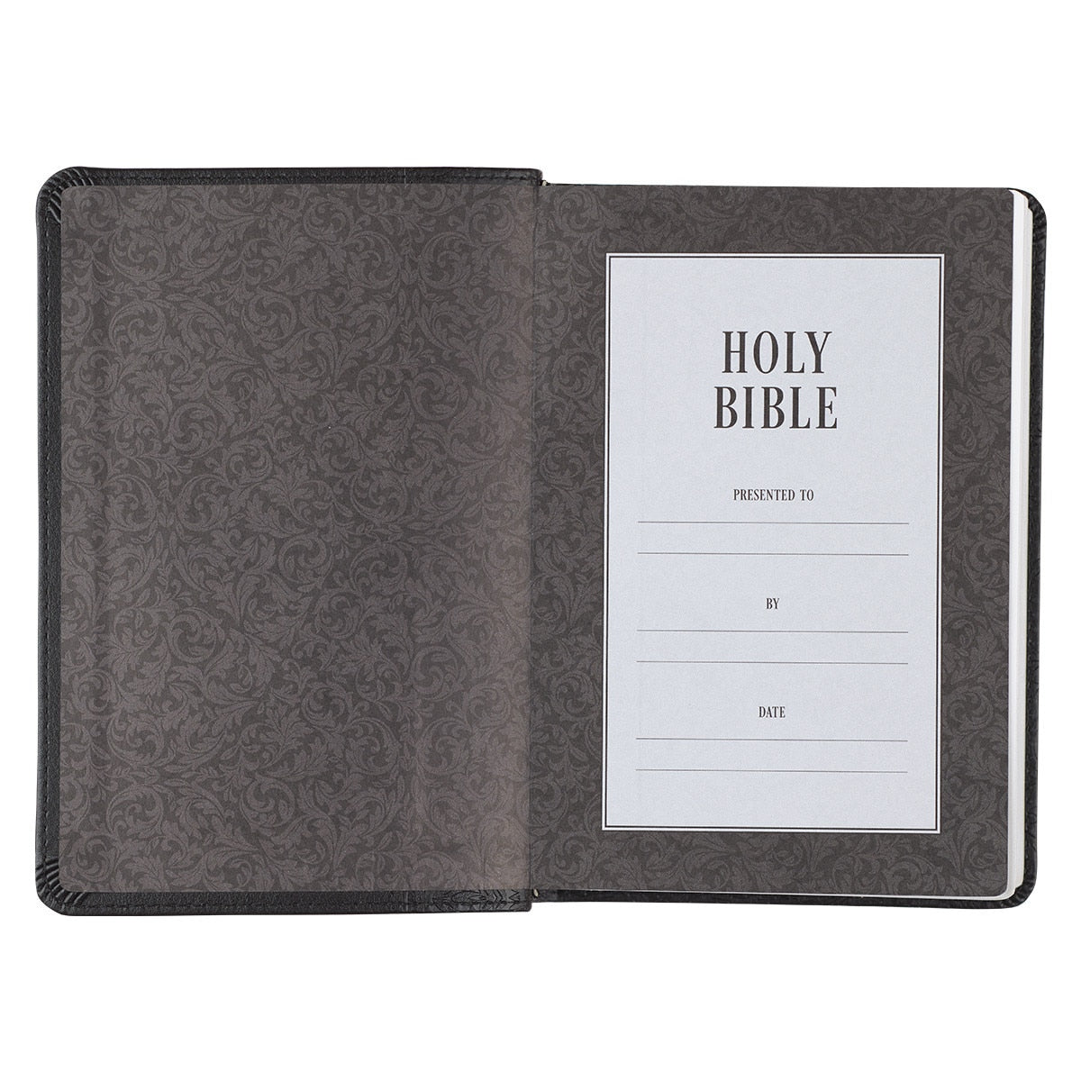 Black Faux Leather Large Print Compact King James Version Bible