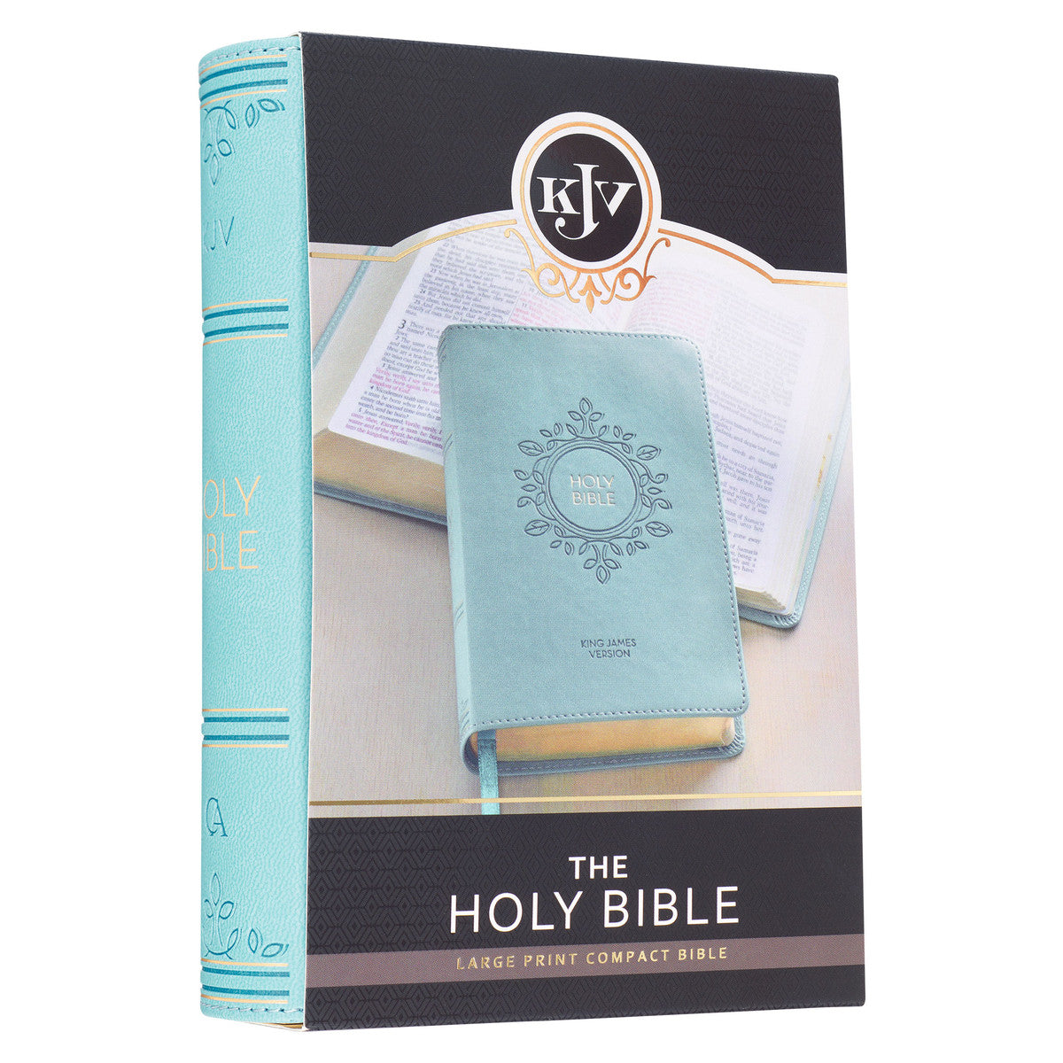 Aqua Blue Large Print Compact King James Version Bible