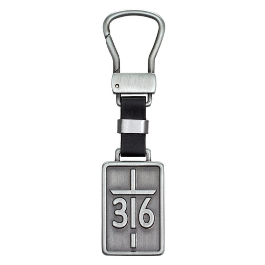 John 3:16 Silver Metal Cross Key Ring in Gift Tin