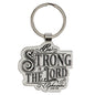 Be Strong in the Lord Silver Metal Keychain - Ephesians 6:10